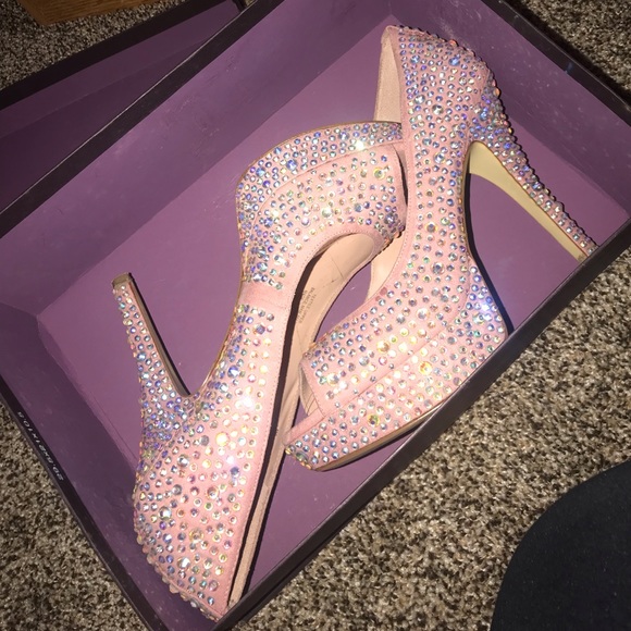 Enzo Angiolini Shoes - Rhinestone Pink High Heels
